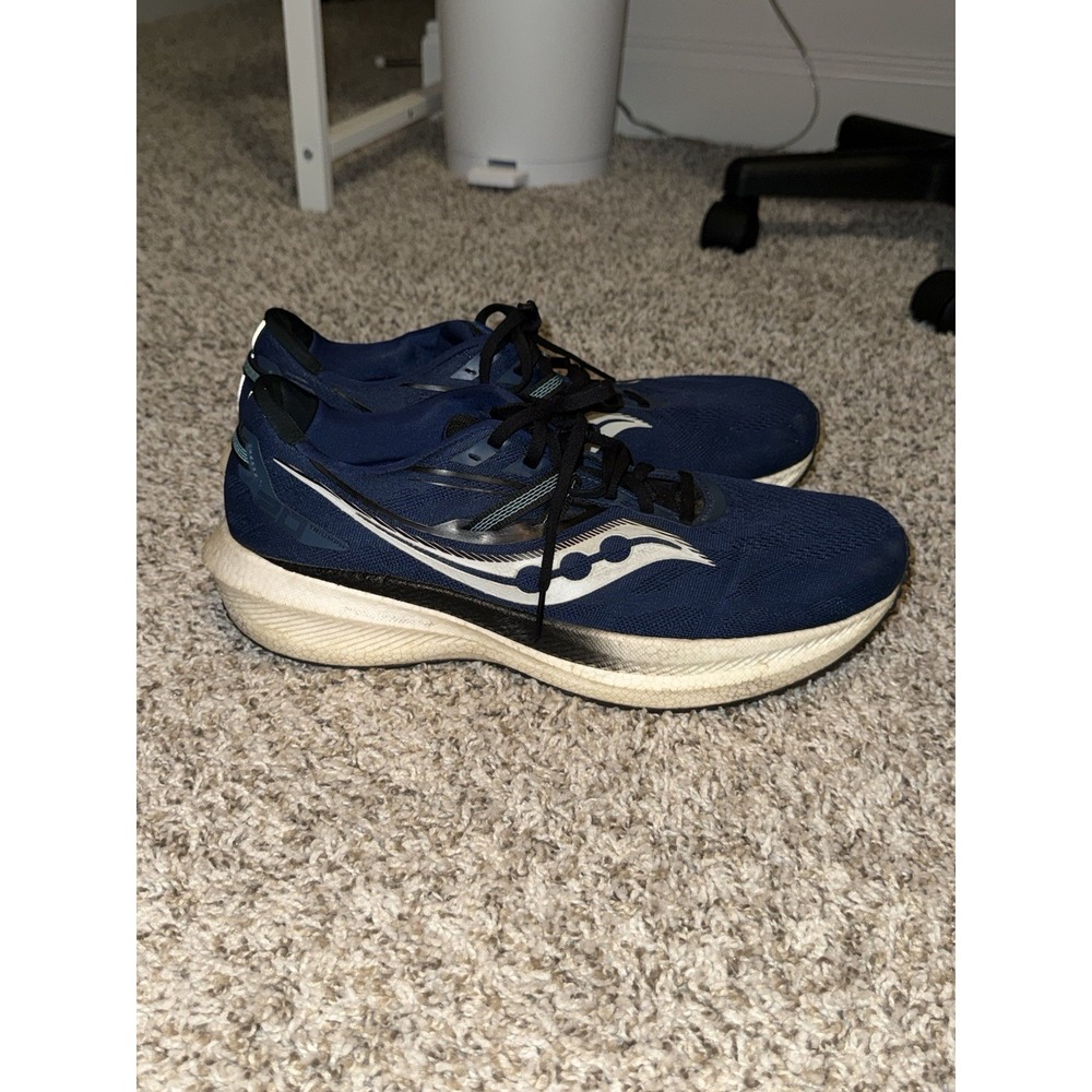 Saucony Triumph 20 Running Shoes in Twilight Blue Black Men's Size 12.5 Sneakers